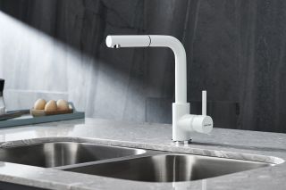 Смеситель для кухни Paulmark Kassel Ka214311-431TW белый матовый